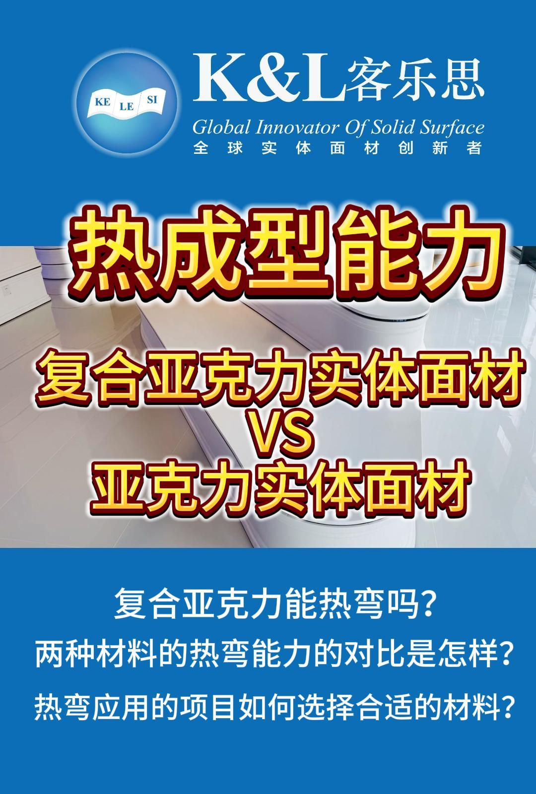 亚克力和复合亚克力实体面材的热成型能力差别